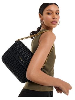BCBG - Black Quilted Shoulder Bag and Detachable Strap