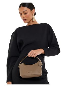 BCBG - Khaki Solid Handheld Bag and Detachable Strap