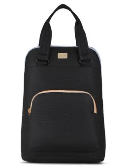 RASHKI - Unisex Leo Black Solid-Plain Backpacks