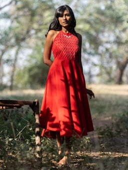 Okhai - Hearts Desire Hand Embroidered Mirror Work Dress