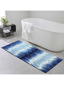 OBSESSIONS - Super Absorbent Anti-Skid Polyester Bath Mat Blue