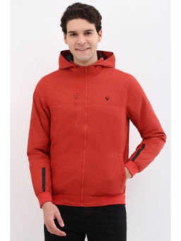 Allen Solly - Men Red Solid Full Sleeves Jacket