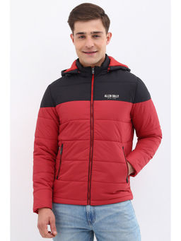 Allen Solly - Men Red Colorblock Full Sleeves Jacket