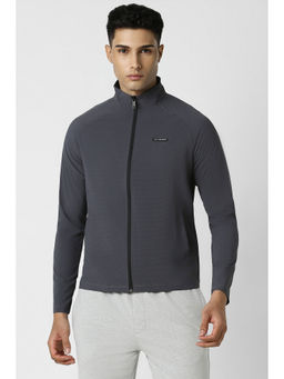 Van Heusen - Men Grey Textured Casual Jacket