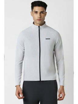 Van Heusen - Men Off White Textured Casual Jacket