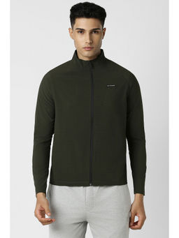 Van Heusen - Men Olive Textured Casual Jacket