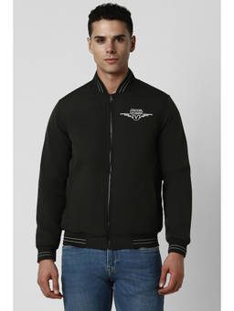 Van Heusen - Men Black Solid Reversible Casual Jacket