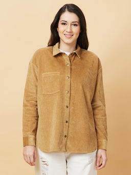 Being Human - Women Beige Solid Shirt