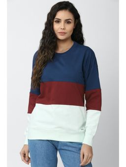 Van Heusen - Womens Colorblock Multicoloured Sweatshirt
