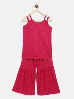 Baby Zi - Kimaya Pink Kids Sharara (Set of 2)