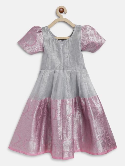 the silver tissue dress Weaving Cult Silver Tissue Dress With Embellished Belt