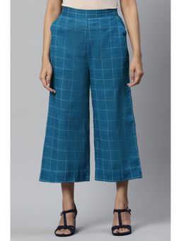 Aurelia - Blue Check Print Culottes