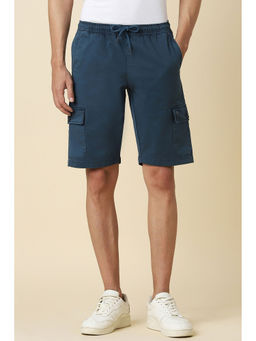 Allen Solly - Men Navy Solid Regular Fit Shorts