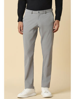 Allen Solly - Men Grey Slim Fit Solid Casual Trousers
