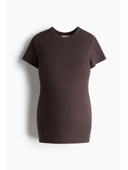 H&M - Women Brown Mama Ribbed Top