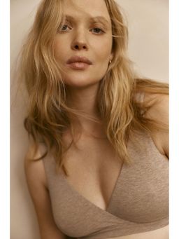 H&M - Women Beige Mama 2-Pack Cotton Nursing Bras