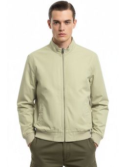 Nobero - Men Blue Polyester Solid Bomber