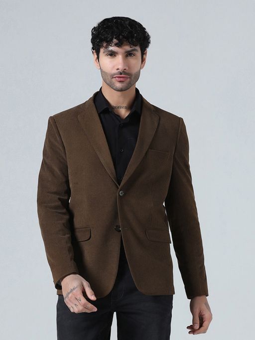 TAHVO Brown Corduroy Men Blazer