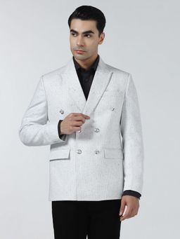 TAHVO - Men Checked Double Breasted Blazer