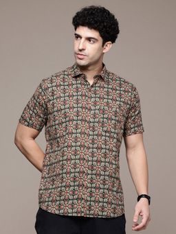 CAYMAN - Multi-Color Ethnic Motifs Printed Pure Cotton Casual Shirt