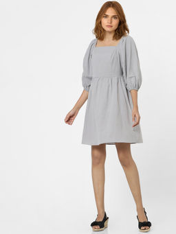 VERO MODA - Women Solid Grey Dress