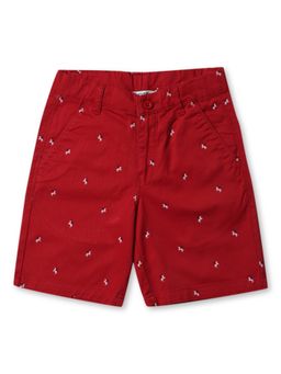 Cantabil - Boys Red Printed Shorts