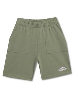 Cantabil - Girls Olive Green Solid Casual Shorts