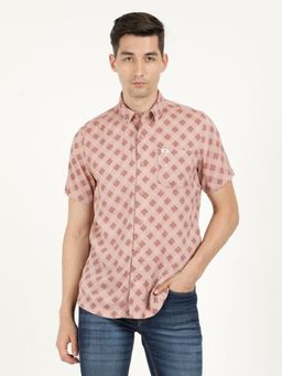 Lee - Men Printed Pink Shirt (Slim)