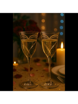 Diamante - Transparent Beloved Hearts Wine Glasses (Pack Of 2)