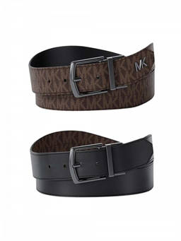 Michael Kors - Brown Logo Cut To Size Reversible Belt