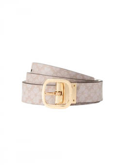 Kate Spade - Beige Textured Spade Flower Reversible Belt