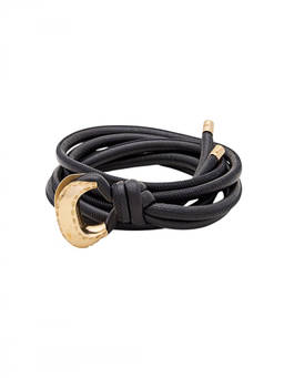 Golden Goose - Black Leather Tubular Belt (26)