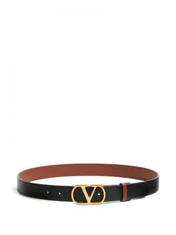 Valentino Garavani - Black Logo Buckle Belt