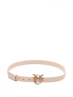 Pinko - Beige Love Birds Buckle Belt
