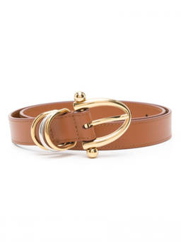 Chloe - Brown Solid Buckle Belt
