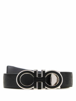 Ferragamo - Black Logo Buckle Reversible Belt