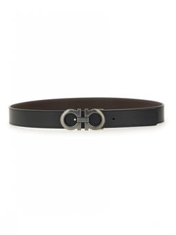 Ferragamo - Black Cut To Size Reversible Belt