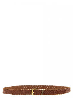 Saint Laurent - Brown Braided Buckle Belt (30)