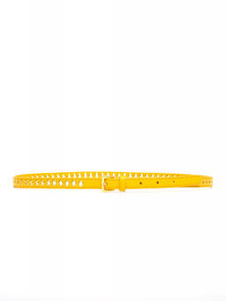 PRADA - Yellow Eyelets Buckle Belt (28)