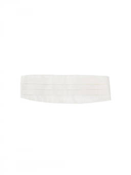 Corneliani - White Pleated Cummerbund Belt