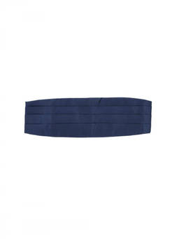 Corneliani - Blue Pleated Satin Cummerbund Belt