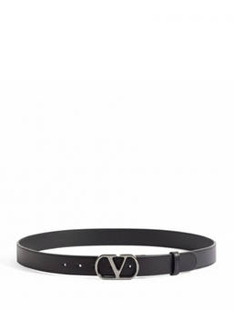 Valentino Garavani - Black Vlogo Solid Belt