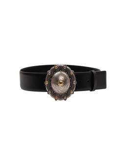 Pinko - Black Round Buckle Belt