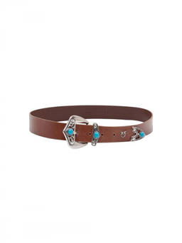 Pinko - Brown Embellished Buckle Belt