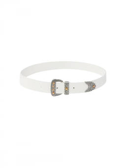 Pinko - White Logo Buckle Belt