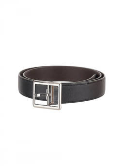 Montblanc - Black Logo Cut To Size Reversible Belt