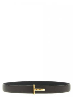 Tom Ford - Dark Brown Hammered Reversible Textured Belt