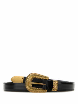 Valentino Garavani - Black Buckle Belt (34)