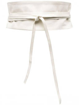 Furling By Giani - Wite Geisha Tie-Fastening Leather Belt