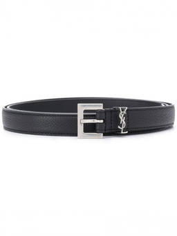 Saint Laurent - Black Logo Buckle Belt